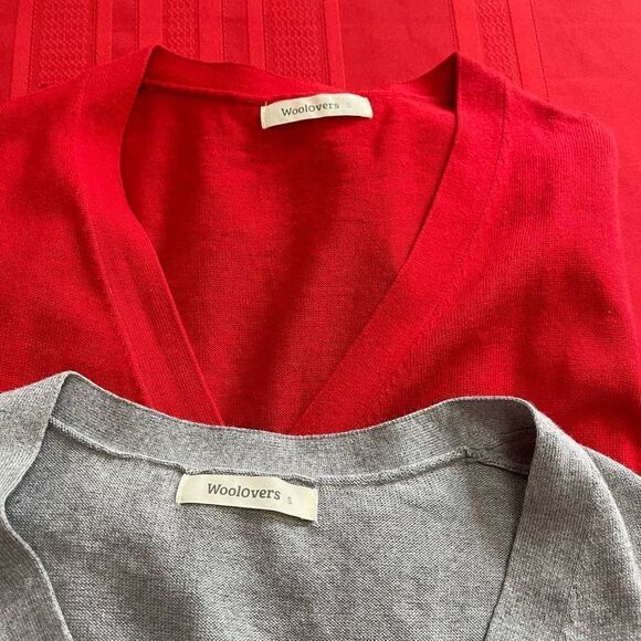 Woolovers Lot Of 2 Organic Cotton Silk Cardigan Sweaters Size Small - Picture 7 of 16